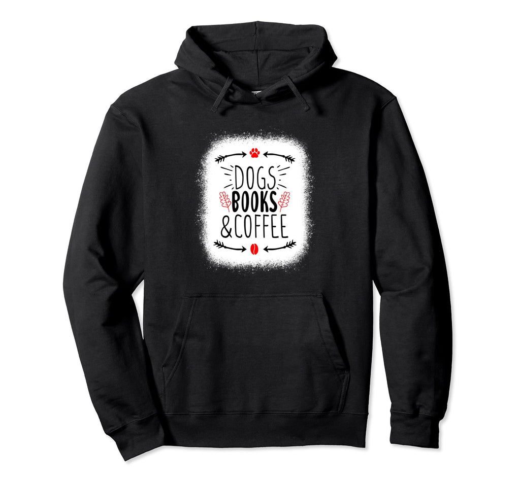 Dogs Books Coffee Hoodie - Casual Everyday Wear Men Women - T-Shirt, Sweatshirt, Hoodie