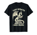 Reading Lover Easily Distracted Dragons T-Shirt - Trendy Graphic Unisex - T-Shirt, Sweatshirt, Hoodie