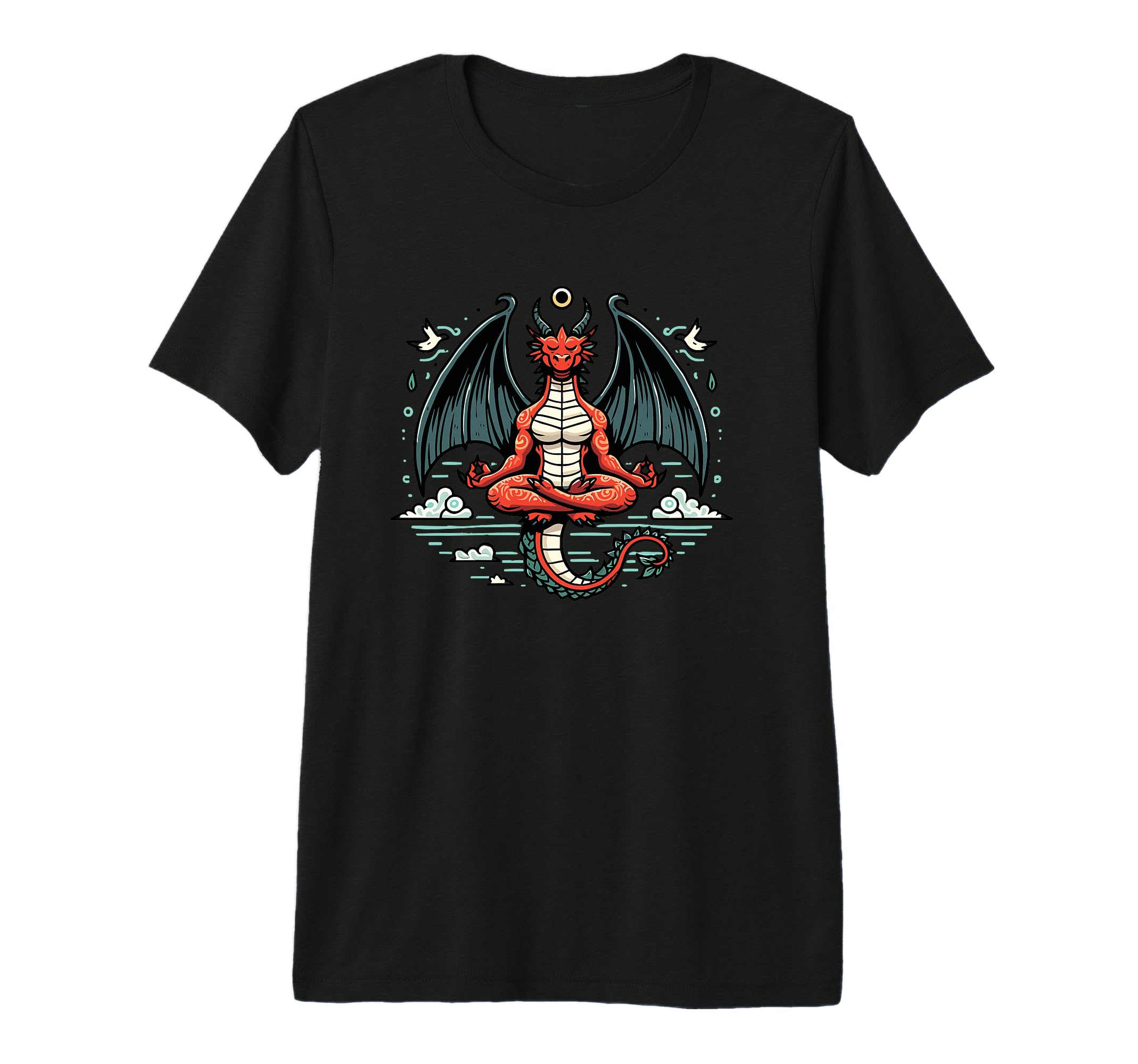 Meditation Dragon Yoga Pose Relaxing T-Shirt - Fun Novelty Design Unisex - T-Shirt, Sweatshirt, Hoodie