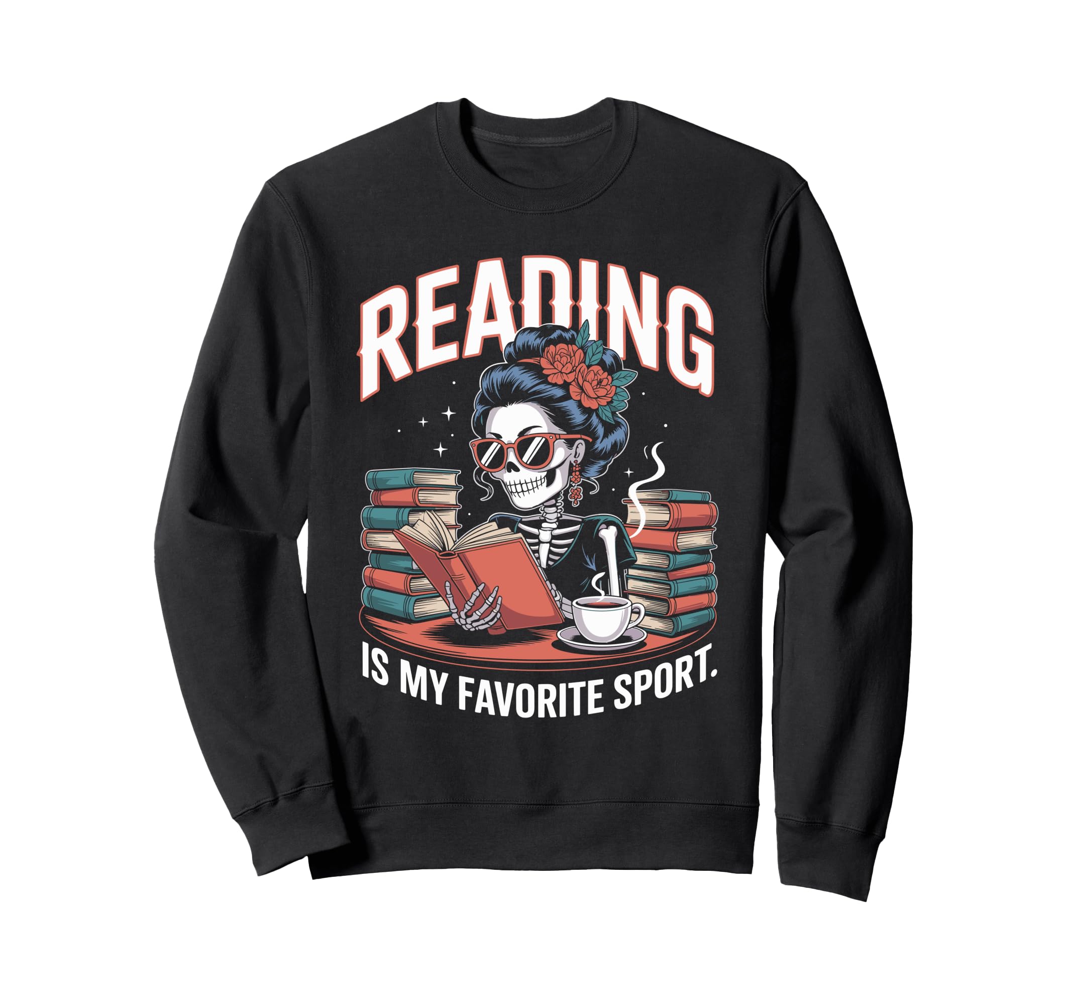 Reading Is My Favorite Sport Funny Book Sweatshirt - Graphic Print Unisex - T-Shirt, Sweatshirt, Hoodie