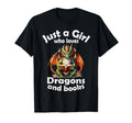 Just Who Loves Dragons And Books T-Shirt - Minimalist Print for Adults - T-Shirt, Sweatshirt, Hoodie