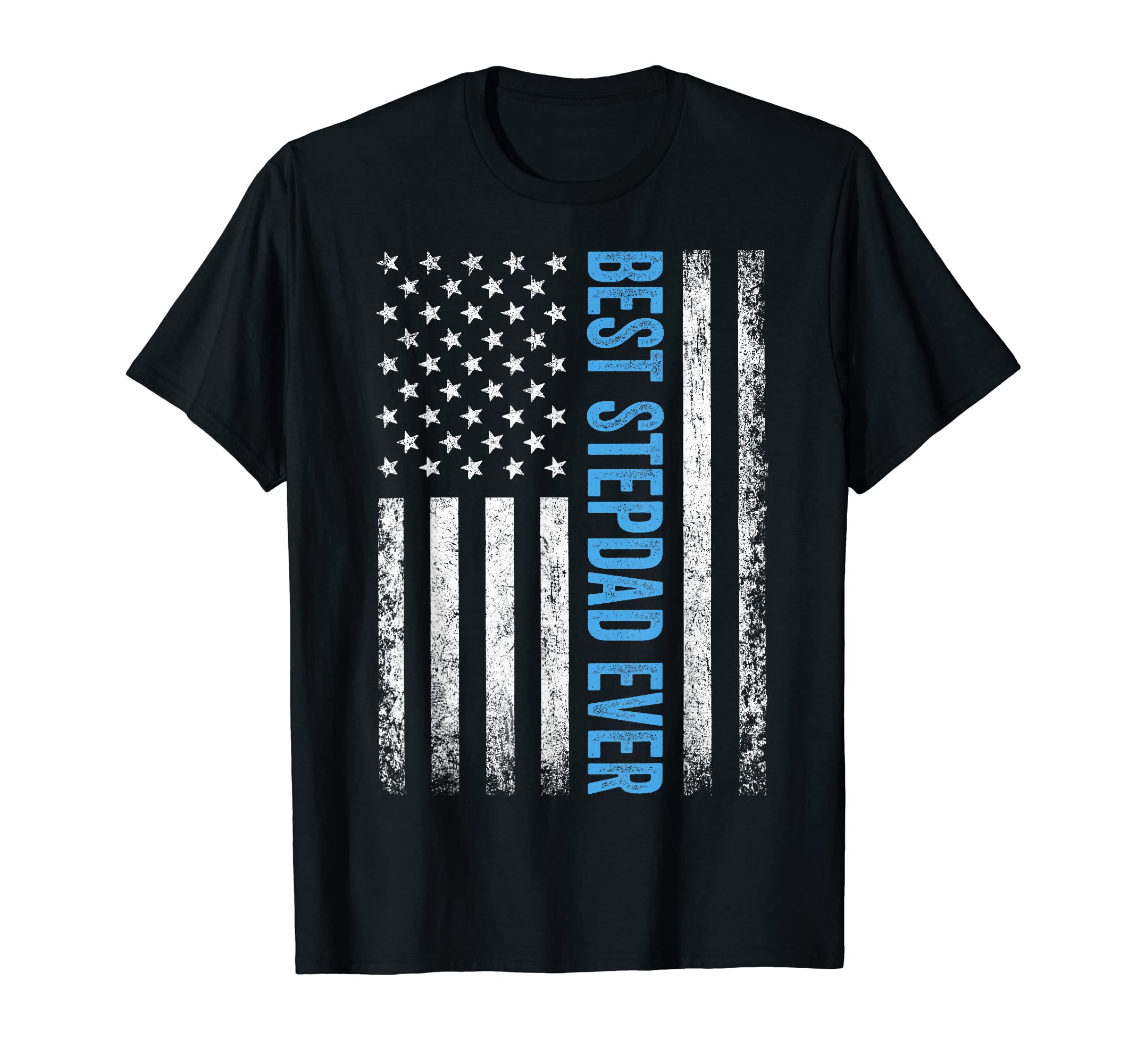 American Flag Best Stepdad Ever T-Shirt - Custom Art Print for Adults - T-Shirt, Sweatshirt, Hoodie