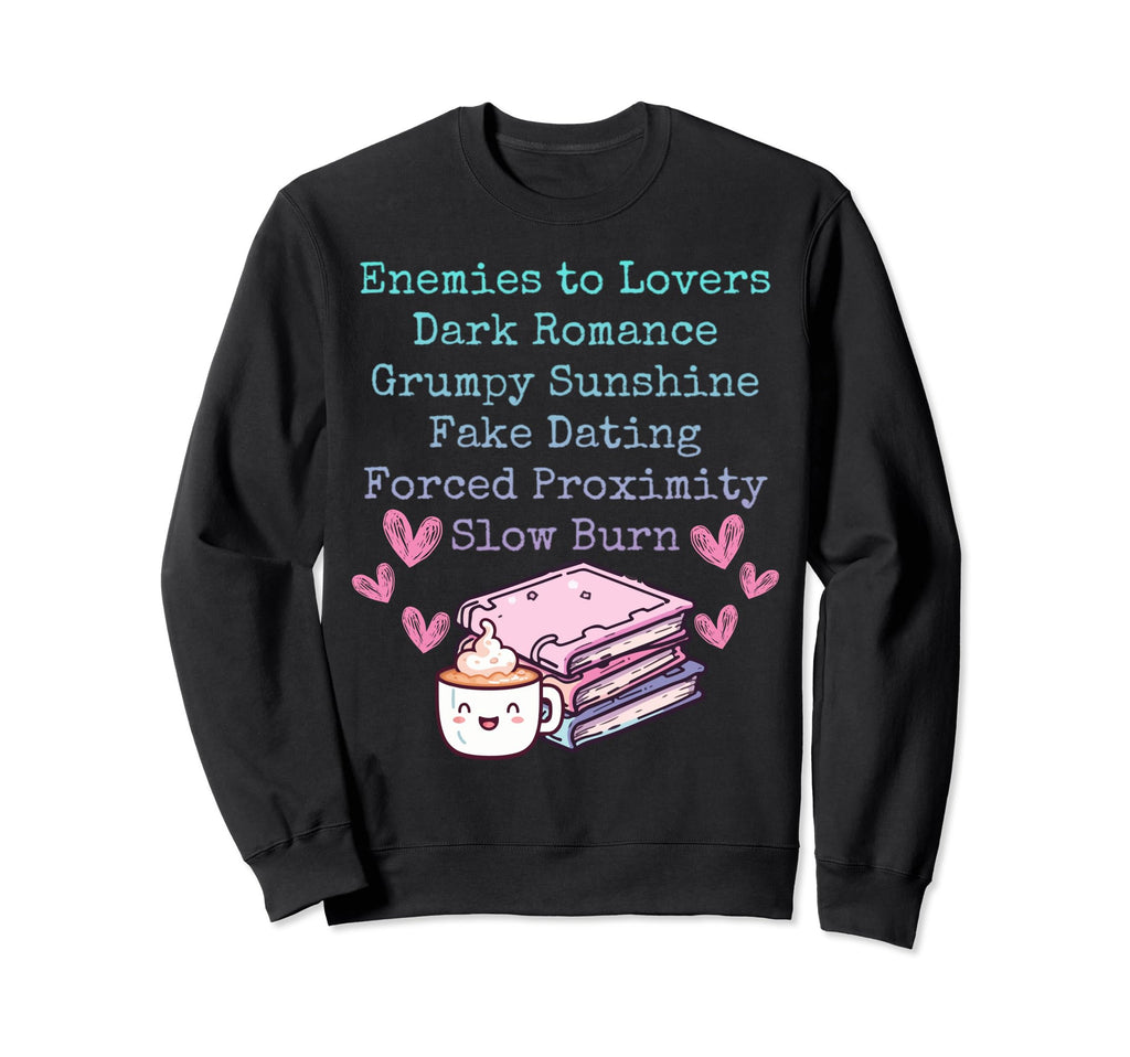 Bibliophile Romance Book Genre Sweatshirt - Unique Graphic for Adults - T-Shirt, Sweatshirt, Hoodie