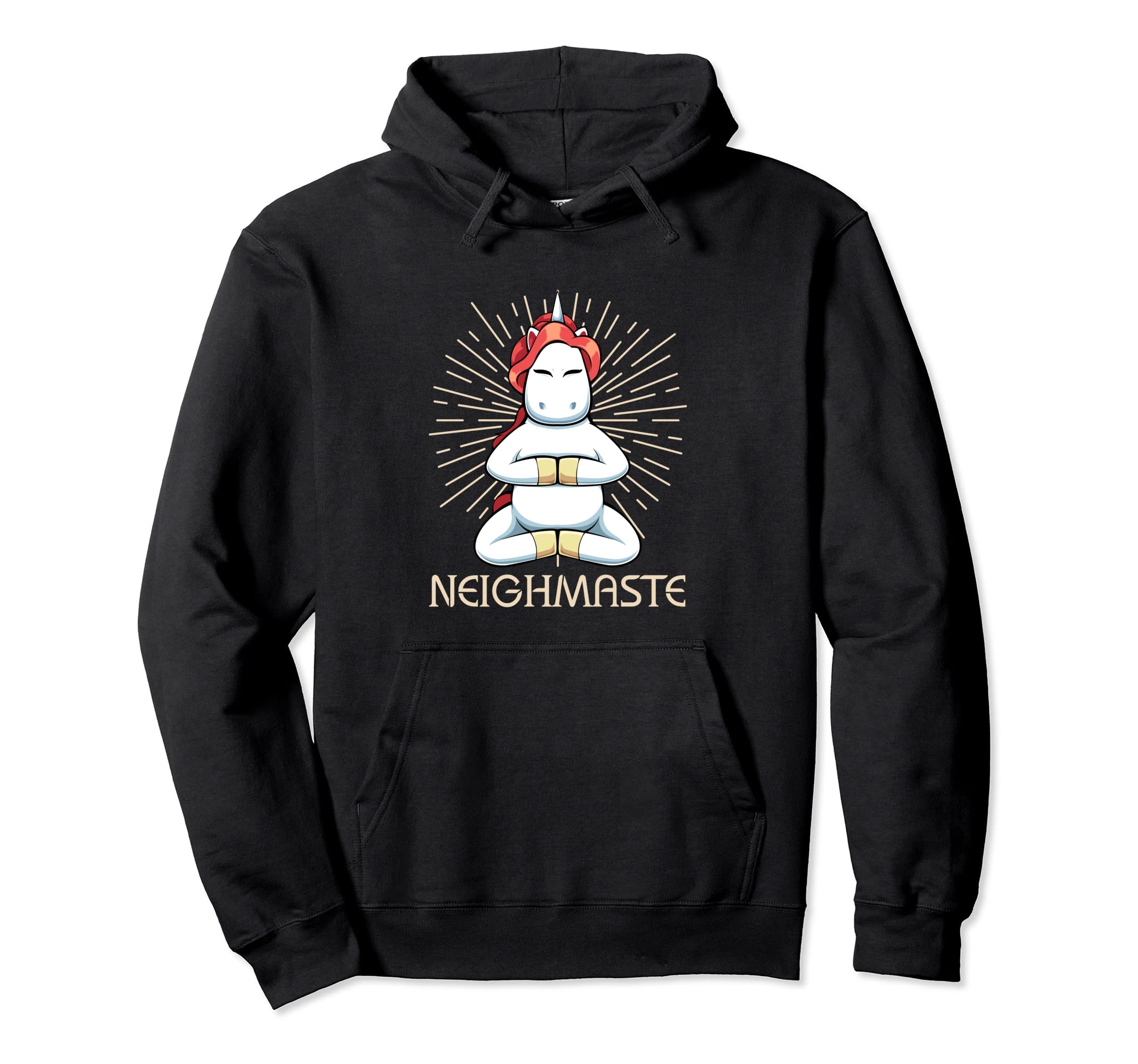 Unicorn Funny Yoga Magic Yoga Horses Hoodie - Fun Novelty Design Men Women - T-Shirt, Sweatshirt, Hoodie
