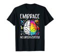 Brain Embrace Neurodiversity Adhd Autism T-Shirt - Graphic Print Unisex - T-Shirt, Sweatshirt, Hoodie