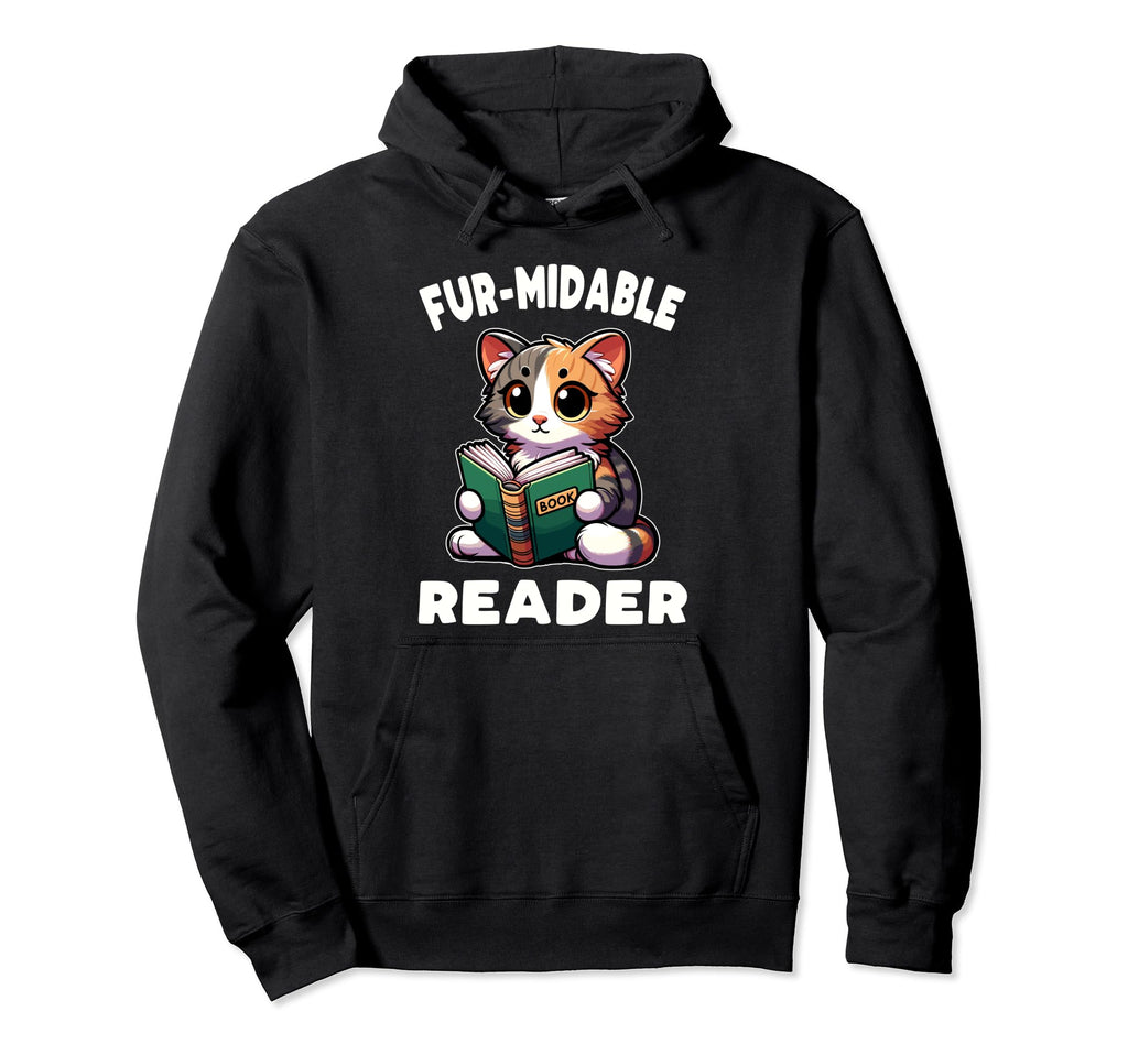 Reading Book Cat Library Reading Hoodie - Novelty Apparel for Adults - T-Shirt, Sweatshirt, Hoodie