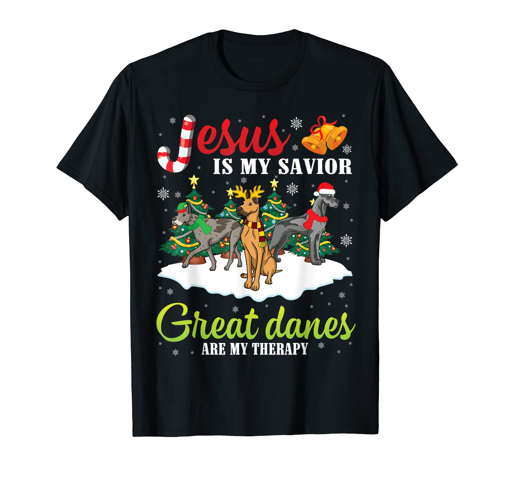 Jesus Is My Savior Great Danes T-Shirt - Casual Everyday Wear for Adults - T-Shirt, Sweatshirt, Hoodie