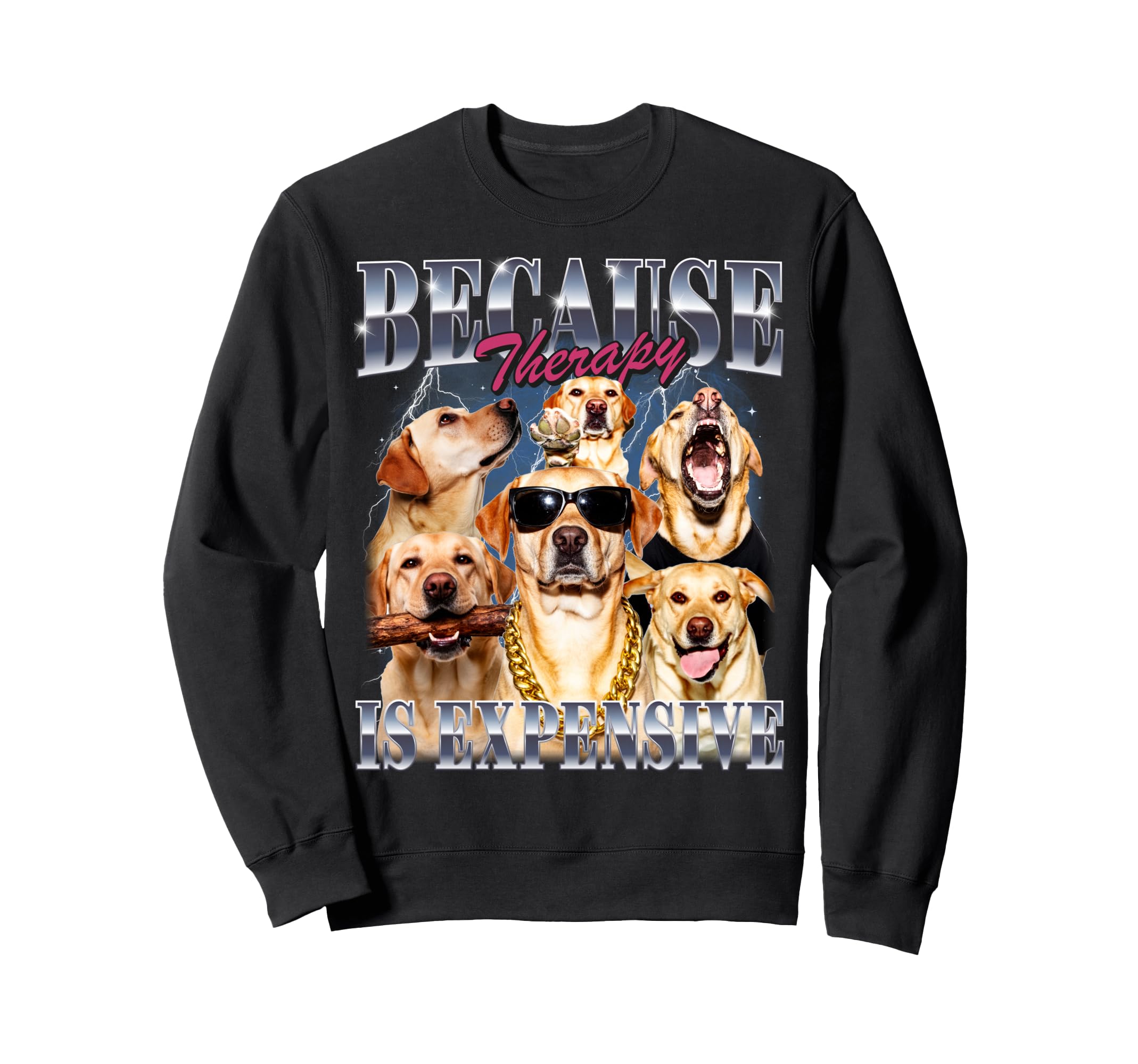 Golden Labrador 90S Yellow Lab Mom Sweatshirt - Trendy Graphic for Adults - T-Shirt, Sweatshirt, Hoodie