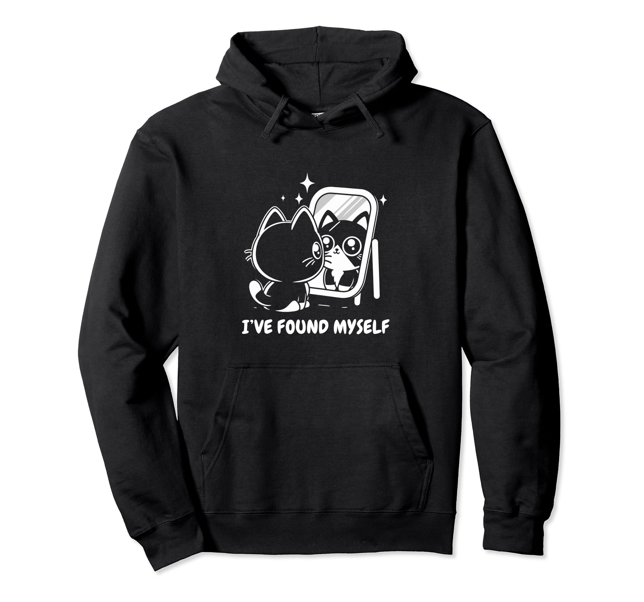 Ive Found Myself Cat Meditation Mental Hoodie - Novelty Apparel for Adults - T-Shirt, Sweatshirt, Hoodie