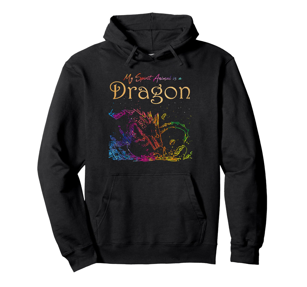 My Spirit Animal Is Dragon Fantasy Hoodie - Aesthetic Graphic for Adults - T-Shirt, Sweatshirt, Hoodie