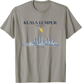 Kuala Lumpur Malaysia Vintage Skyline Retro Graphic T-Shirt Unisex T-shirt, Sweatshirt, Hoodie, Long Sleeve Tee - T-Shirt, Sweatshirt, Hoodie