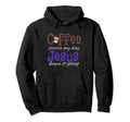 Coffee Starts My Day Jesus Keeps It Going Hoodie - Minimalist Print Unisex - T-Shirt, Sweatshirt, Hoodie