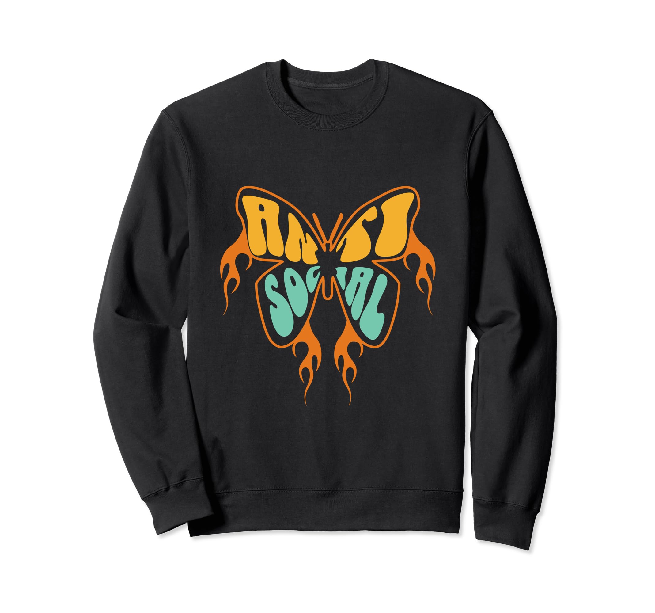 Antisocial Butterfly Sweatshirt - Graphic Print for Adults - T-Shirt, Sweatshirt, Hoodie
