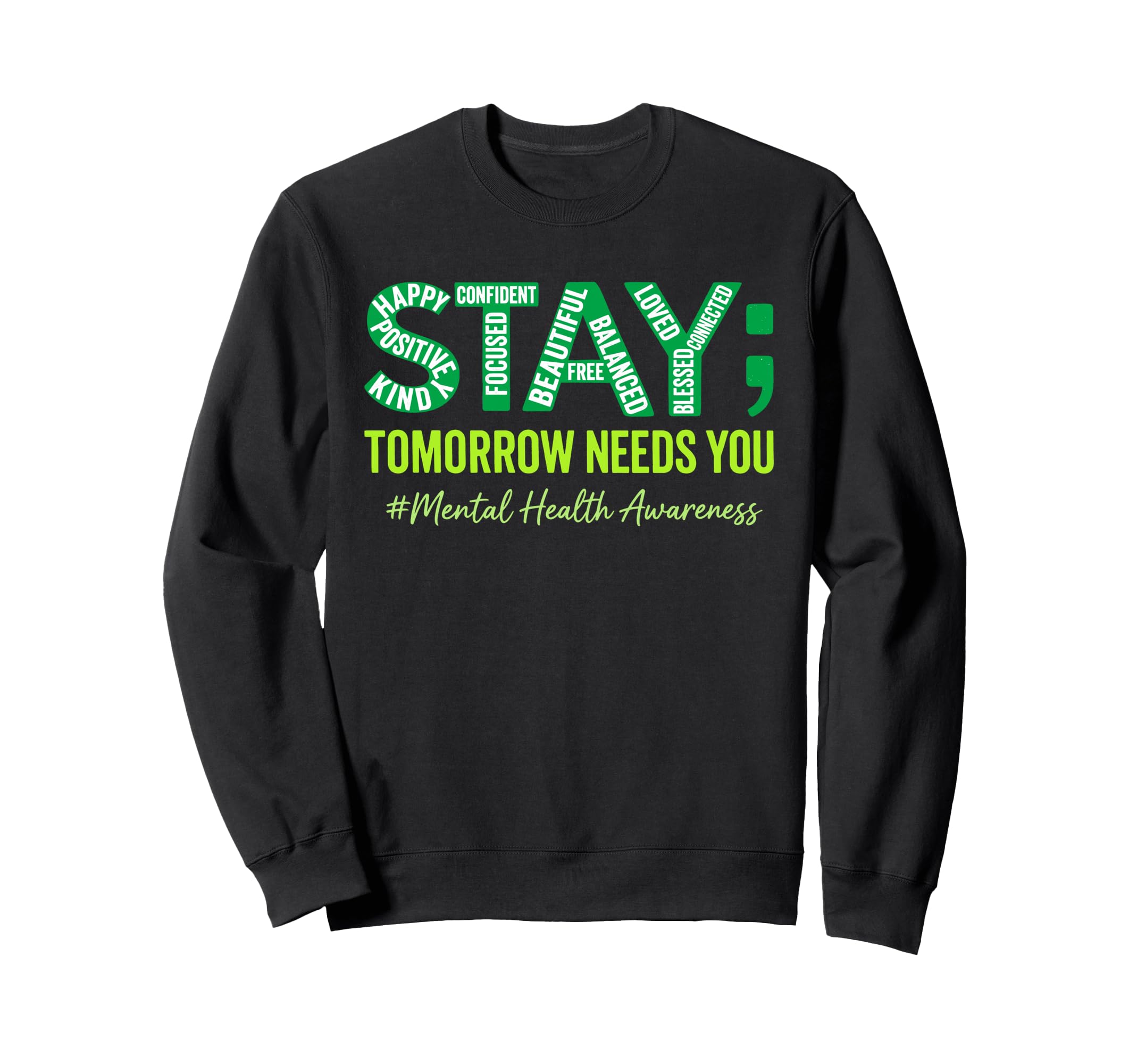 End Stigma Sunflower Mental Health Sweatshirt - Custom Art Print Unisex - T-Shirt, Sweatshirt, Hoodie