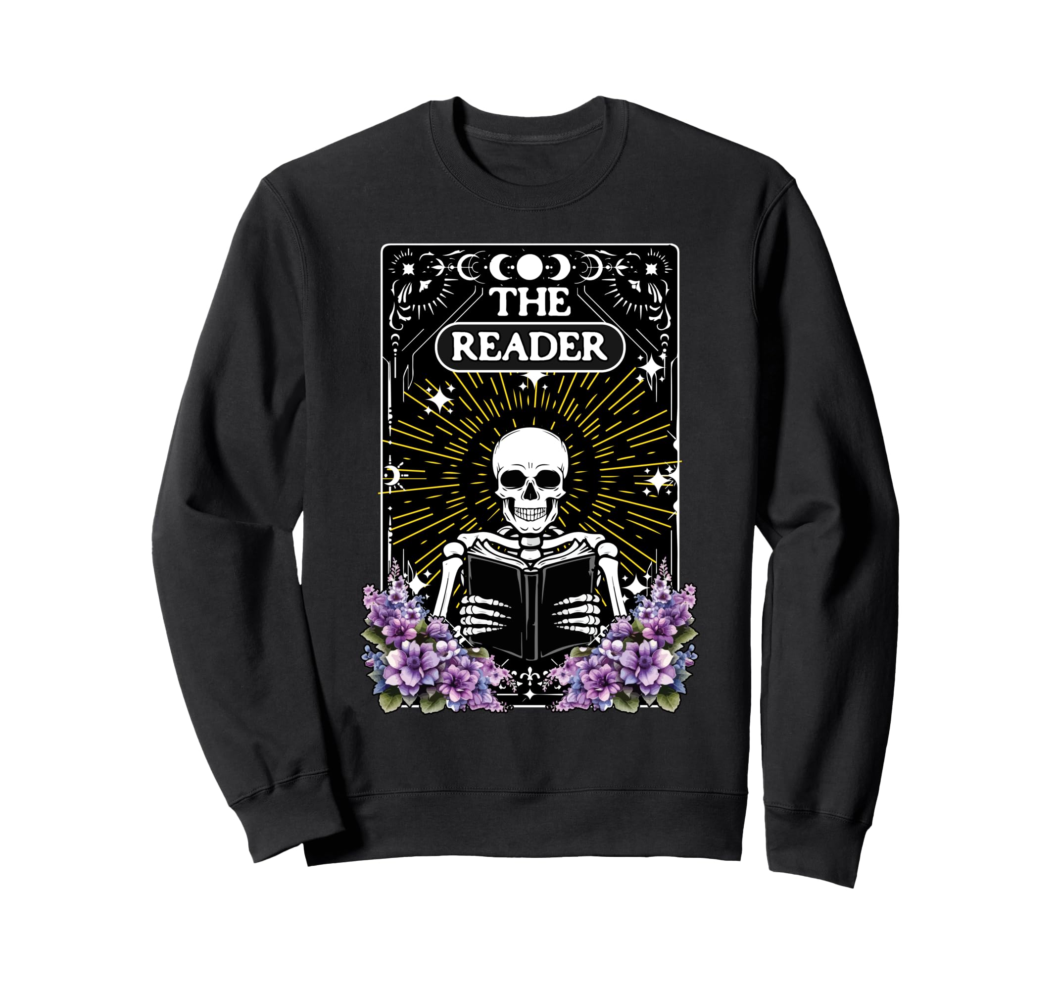 Reader Tarot Card Skeleton Love Sweatshirt - Aesthetic Graphic Men Women - T-Shirt, Sweatshirt, Hoodie