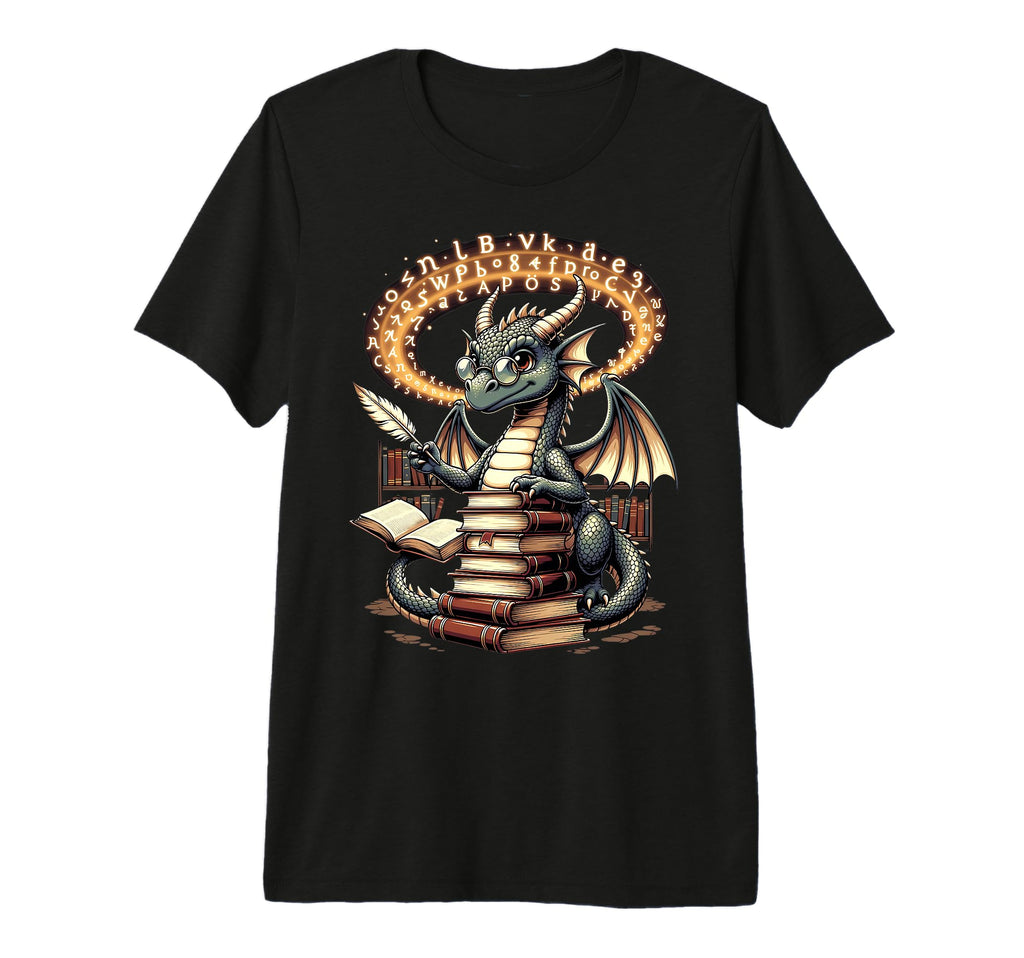 Word Nerd Day Dragon Books Tri Blend T-Shirt - Novelty Apparel for Adults - T-Shirt, Sweatshirt, Hoodie