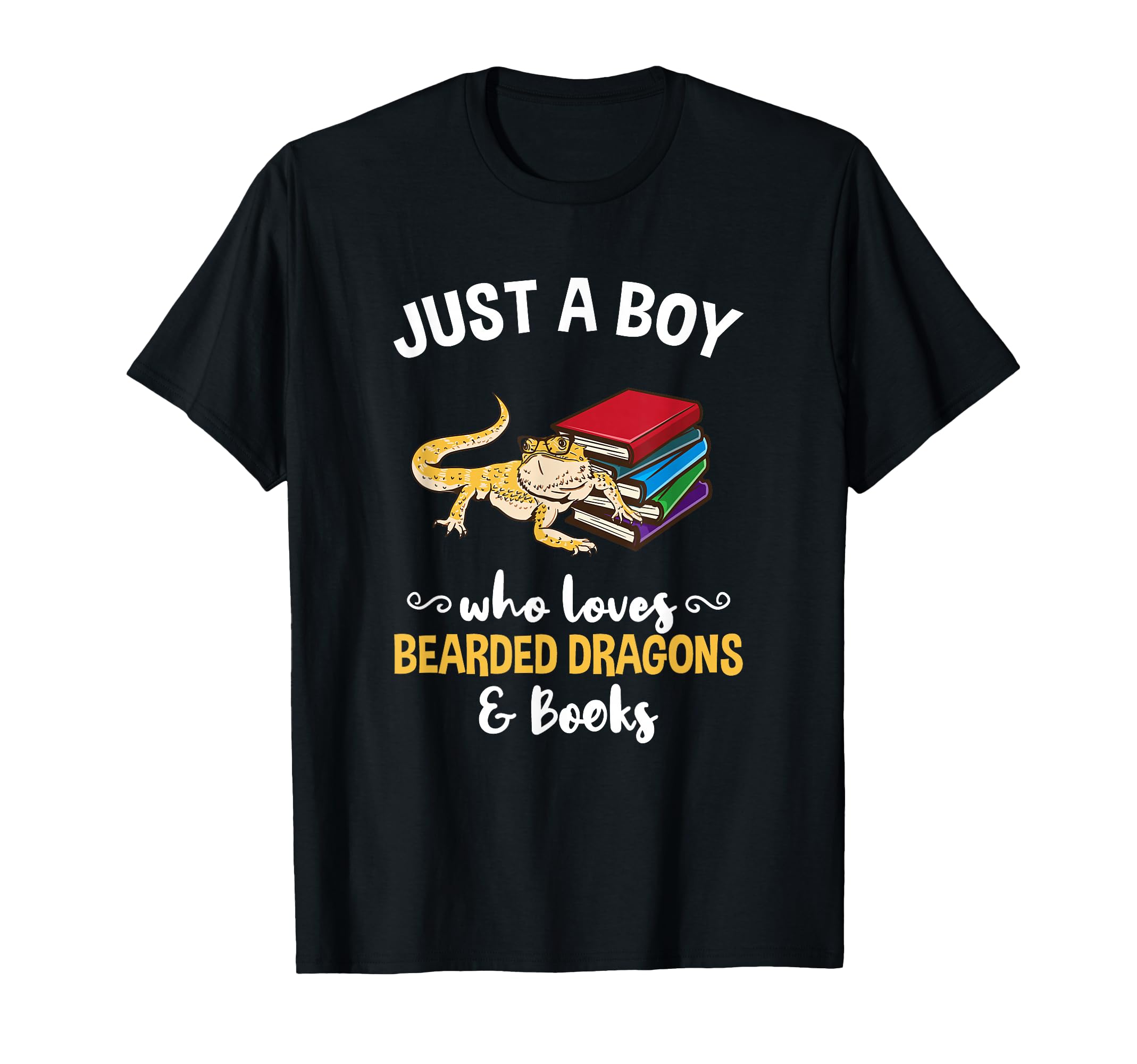 Just Who Loves Bearded Dragons And Books T-Shirt - Minimalist Print Unisex - T-Shirt, Sweatshirt, Hoodie