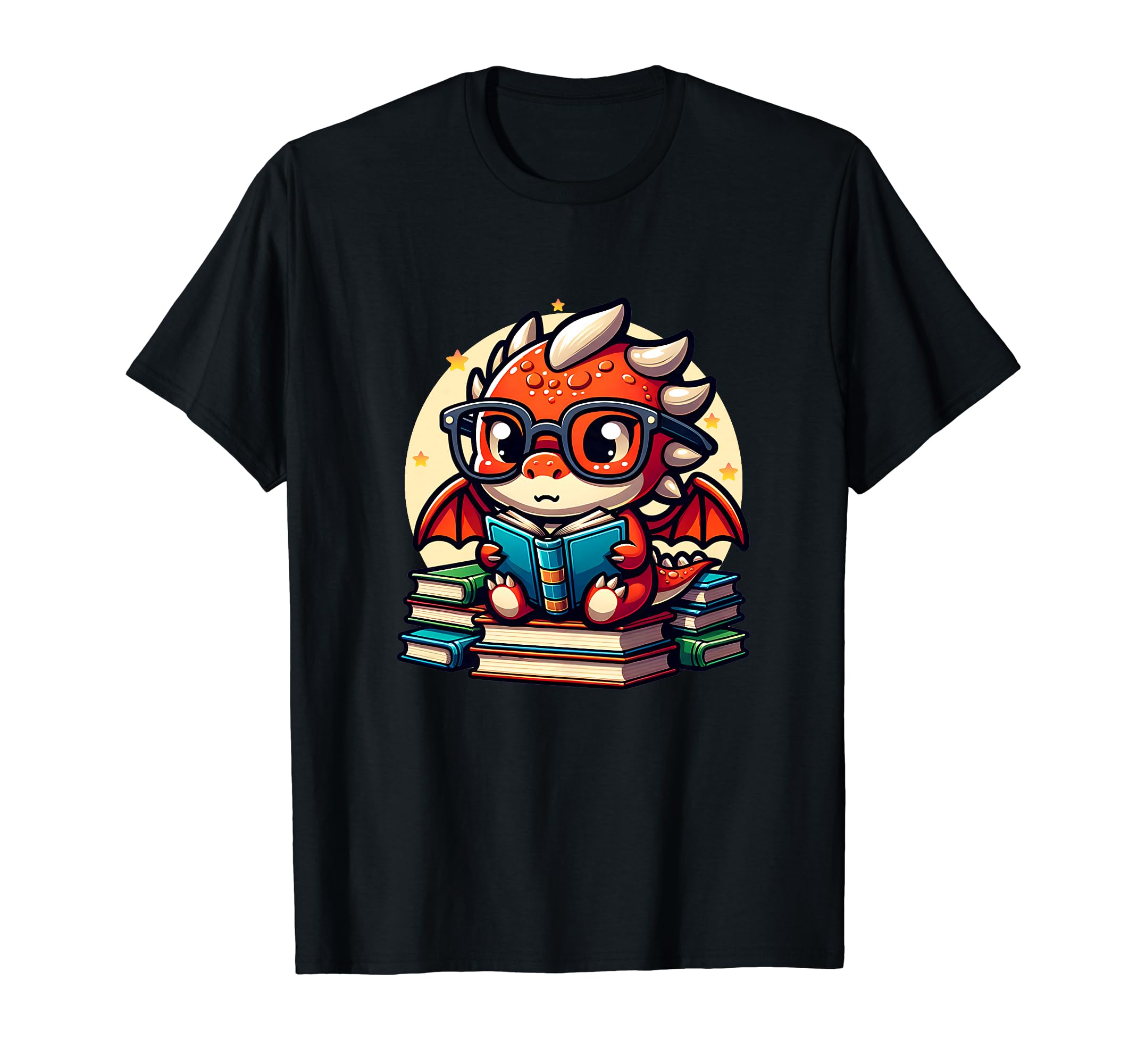 Dragon Reading Book Lover T-Shirt - Casual Everyday Wear for Adults - T-Shirt, Sweatshirt, Hoodie