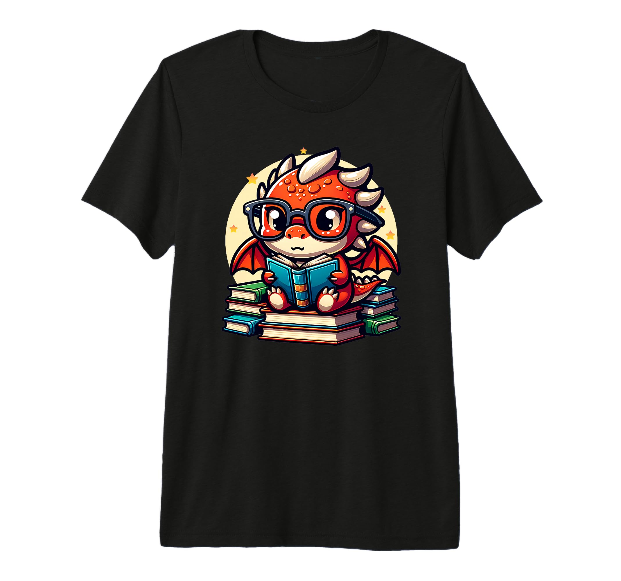 Dragon Glasses Reading Book Bookworm T-Shirt - Trendy Graphic for Adults - T-Shirt, Sweatshirt, Hoodie
