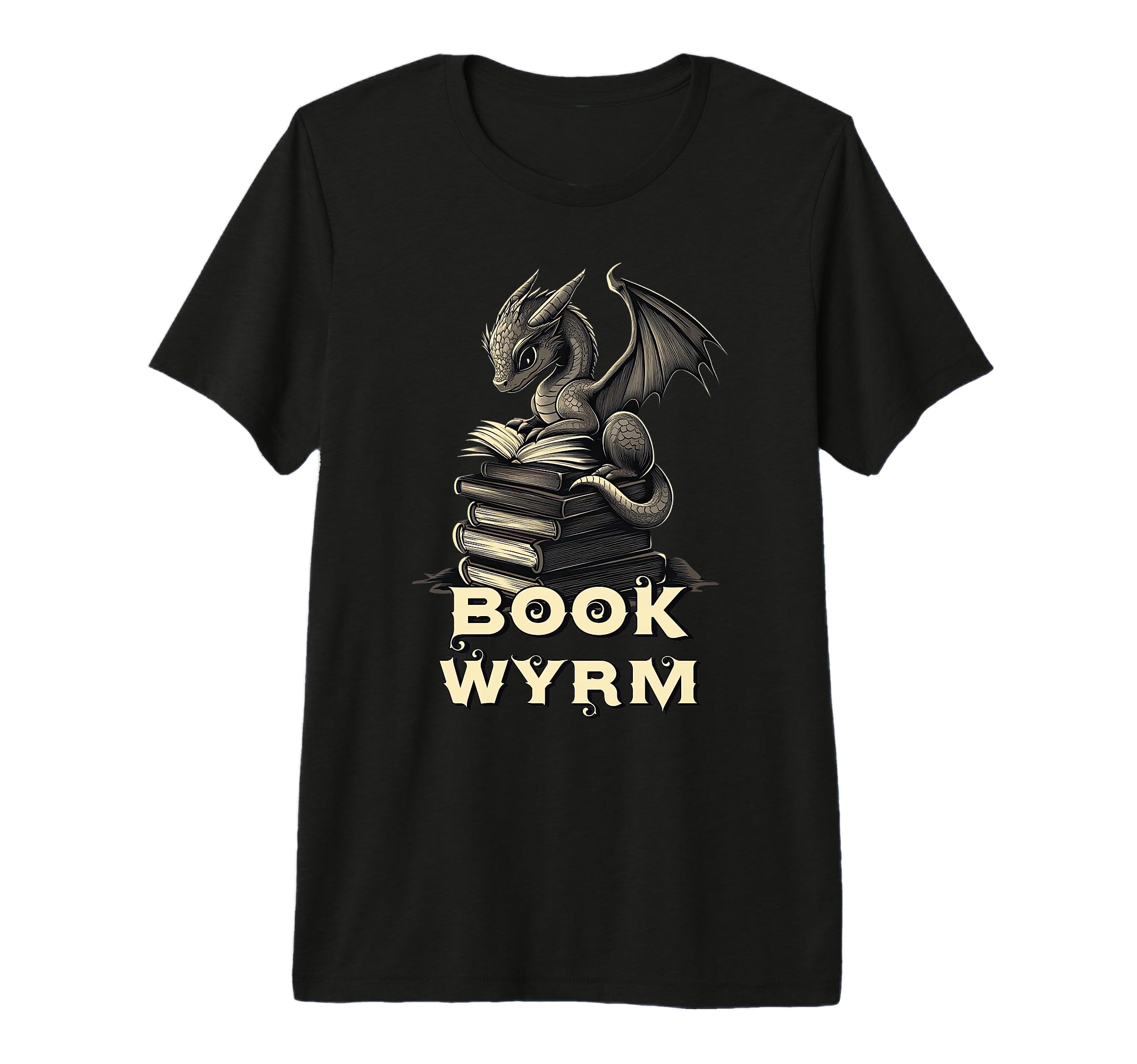 Bookwyrm Dragon Fantasy Bookish T-Shirt - Graphic Print Men Women - T-Shirt, Sweatshirt, Hoodie