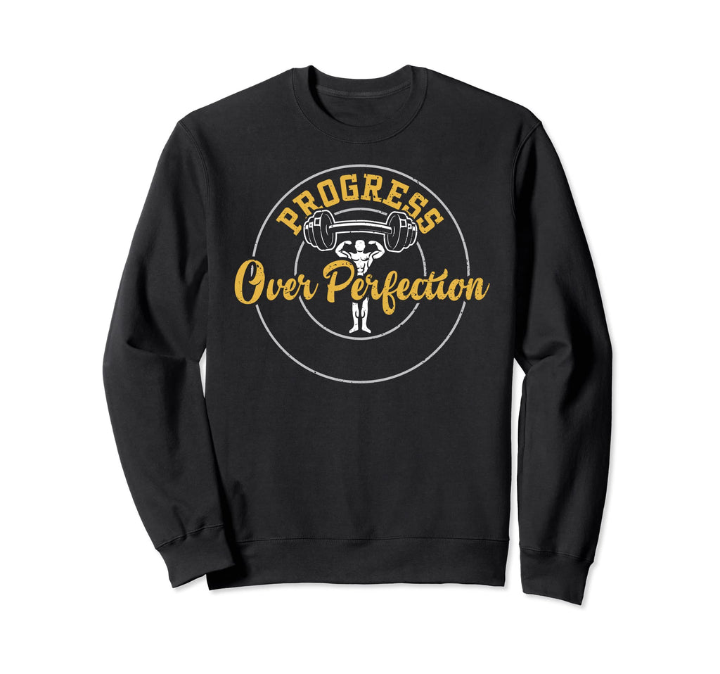 Bodybuilding Progress Over Sweatshirt - Aesthetic Graphic Unisex - T-Shirt, Sweatshirt, Hoodie