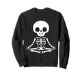 Funny Skeletons Yoga Meditation Sweatshirt - Casual Everyday Wear Unisex - T-Shirt, Sweatshirt, Hoodie