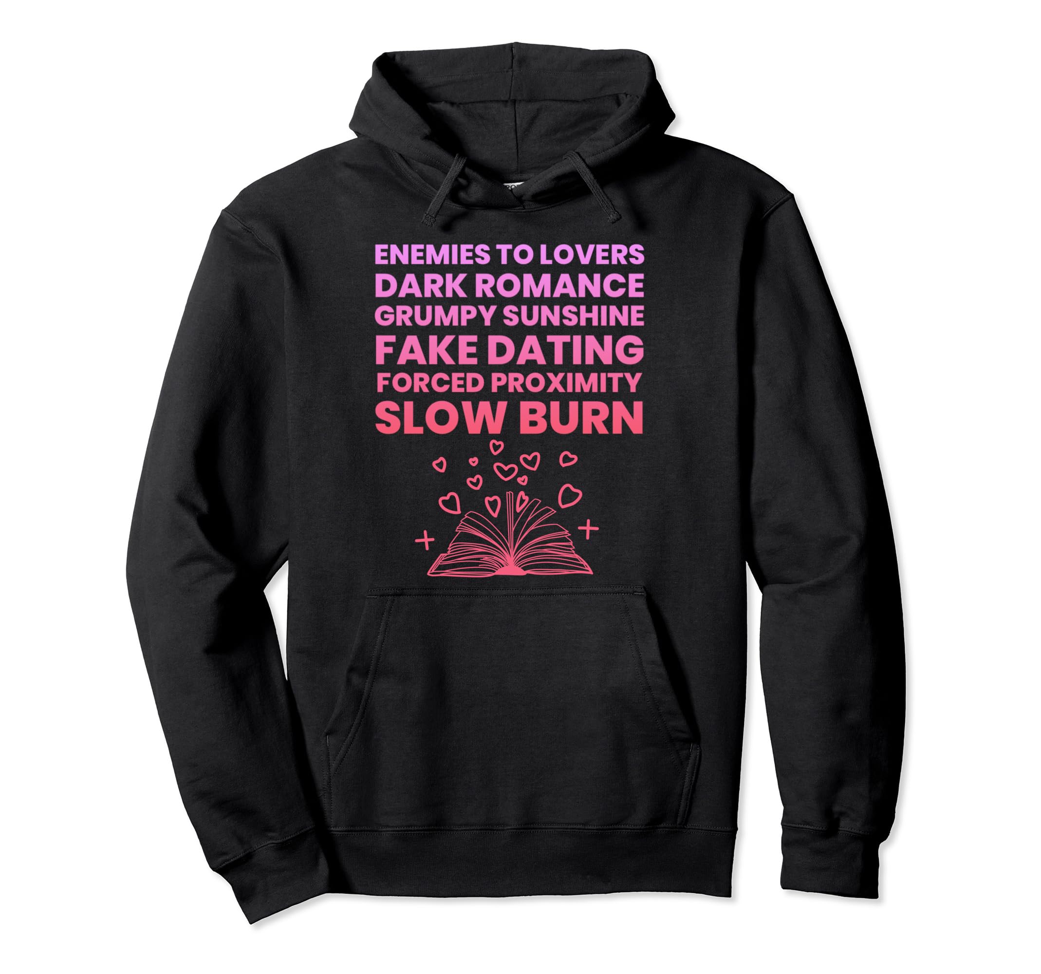 Bibliophile Romance Book Genre Hoodie - Graphic Print Unisex - T-Shirt, Sweatshirt, Hoodie