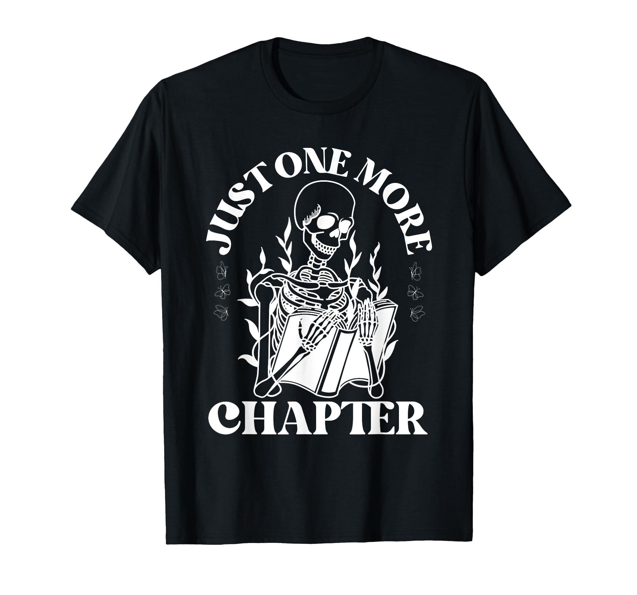 Funny Wildflower Skeleton Reading Book T-Shirt - Unique Graphic Men Women - T-Shirt, Sweatshirt, Hoodie
