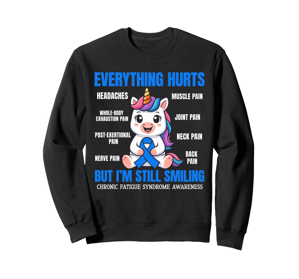 Chronic Fatigue Syndrome Warrior Sweatshirt - Minimalist Print Men Women - T-Shirt, Sweatshirt, Hoodie