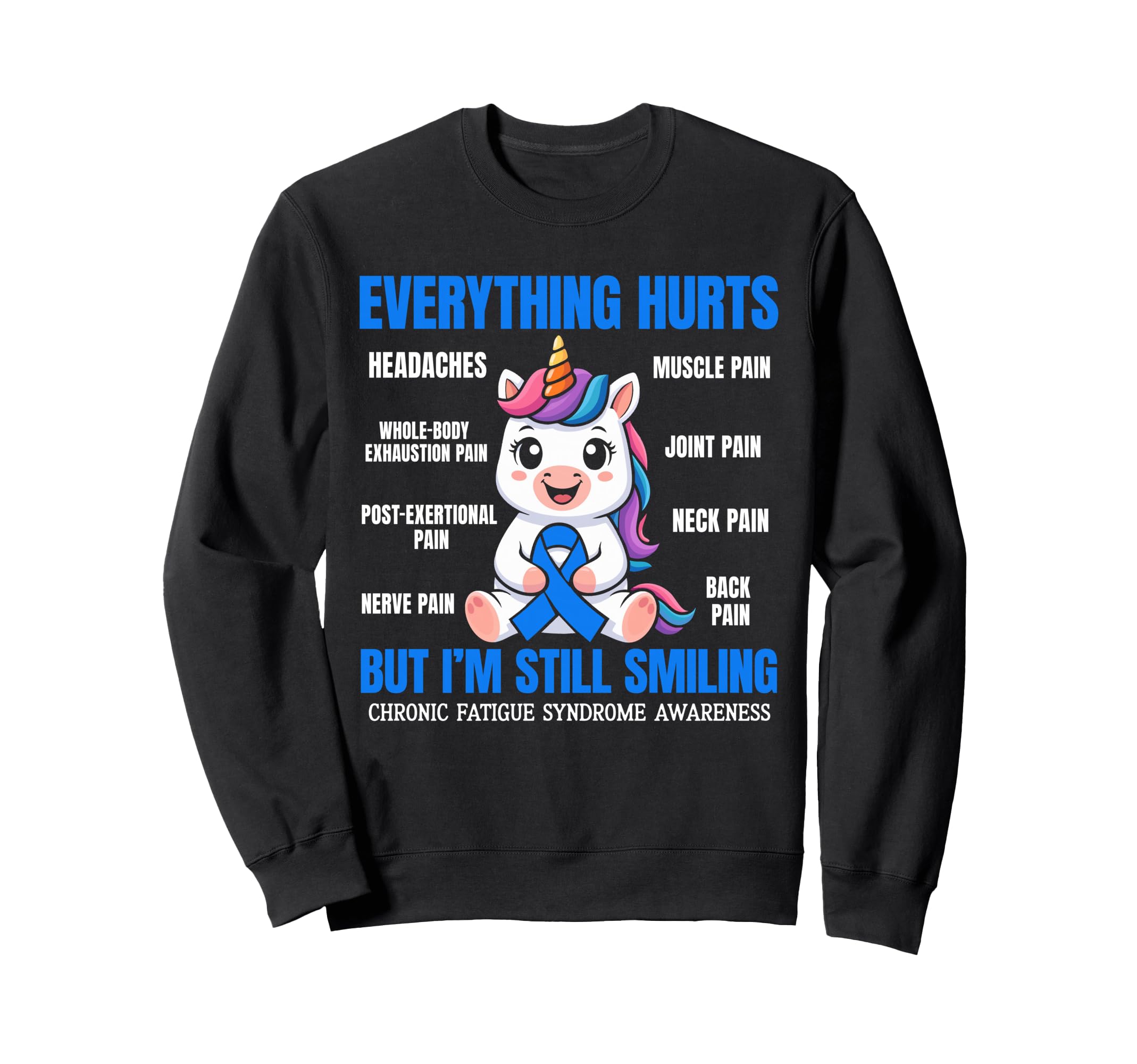 Chronic Fatigue Syndrome Warrior Sweatshirt - Minimalist Print Men Women - T-Shirt, Sweatshirt, Hoodie