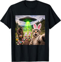 Cat Selfie Bigfoot Bunny UFO Easter Humor Unisex T-shirt, Sweatshirt, Hoodie, Long Sleeve Tee - T-Shirt, Sweatshirt, Hoodie