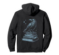Raven Crow Gothic Literary Bird Hoodie - Minimalist Print for Adults - T-Shirt, Sweatshirt, Hoodie
