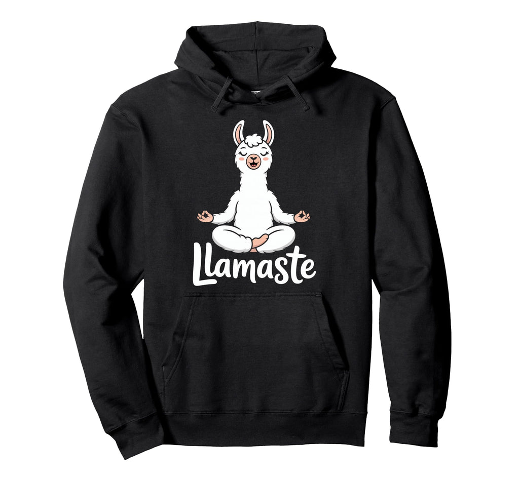 Llamaste Yoga Llama Meditation Pun Hoodie - Trendy Graphic for Adults - T-Shirt, Sweatshirt, Hoodie