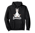 Llamaste Yoga Llama Meditation Pun Hoodie - Trendy Graphic for Adults - T-Shirt, Sweatshirt, Hoodie