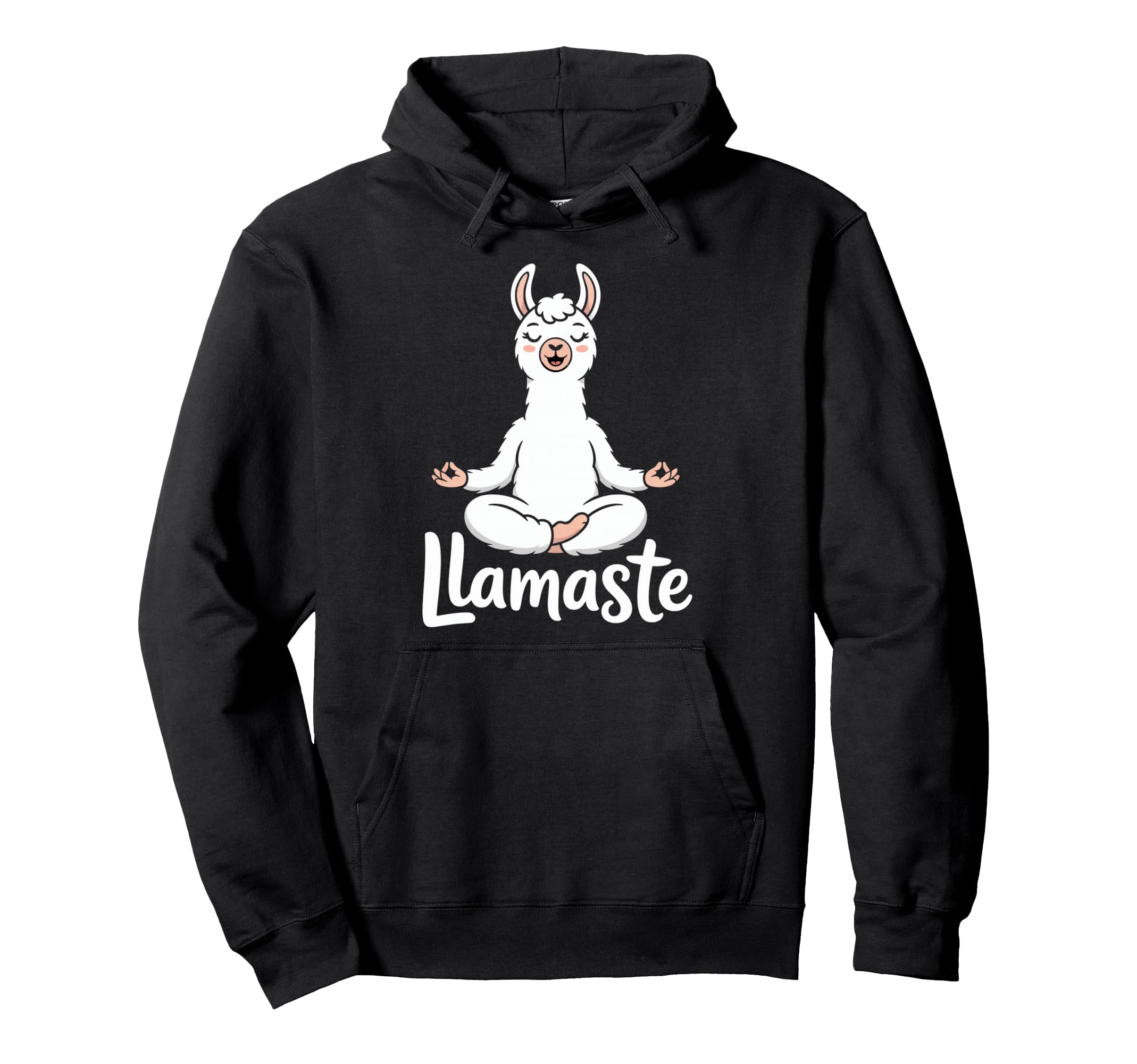 Llamaste Yoga Llama Meditation Pun Hoodie - Trendy Graphic for Adults - T-Shirt, Sweatshirt, Hoodie
