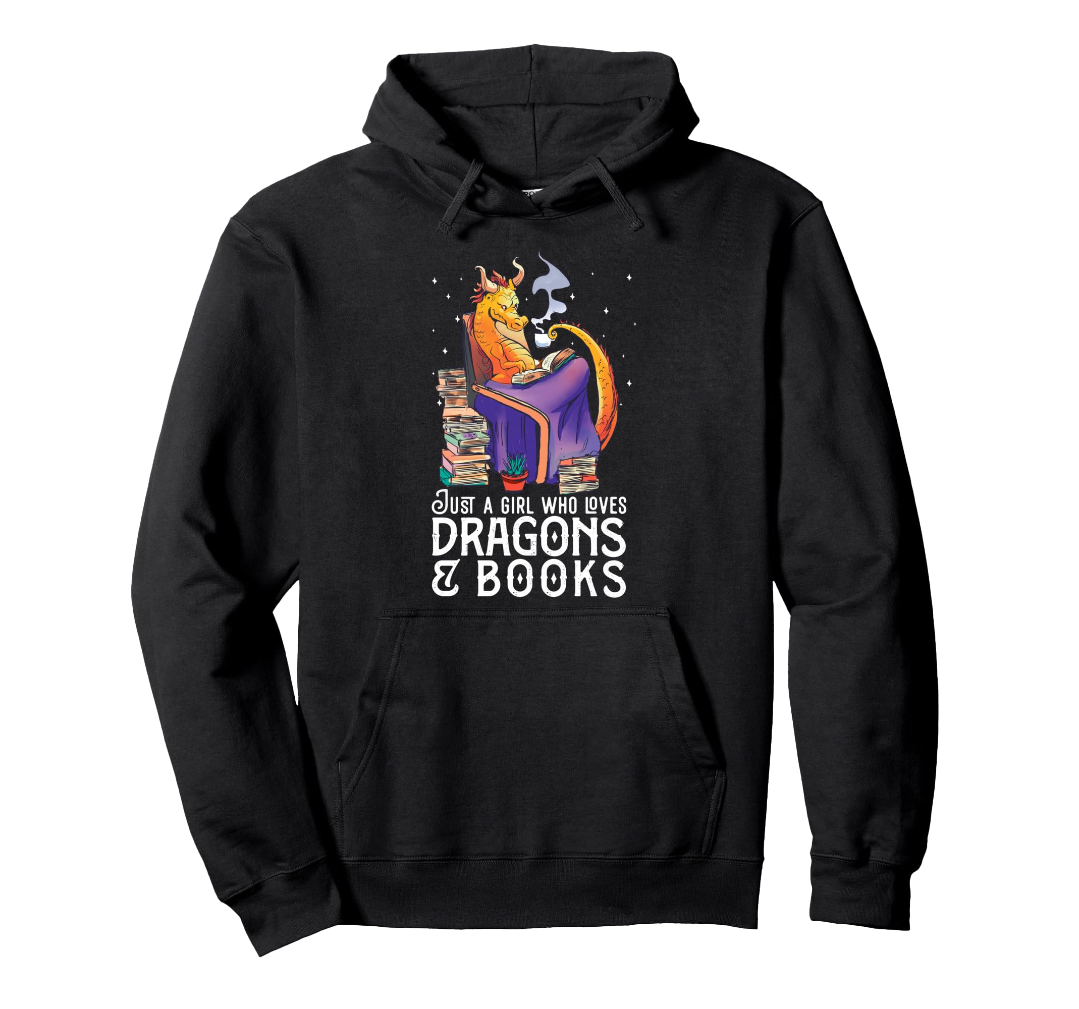 Just Who Loves Dragons Books Book Nerds Hoodie - Unique Graphic Men Women - T-Shirt, Sweatshirt, Hoodie