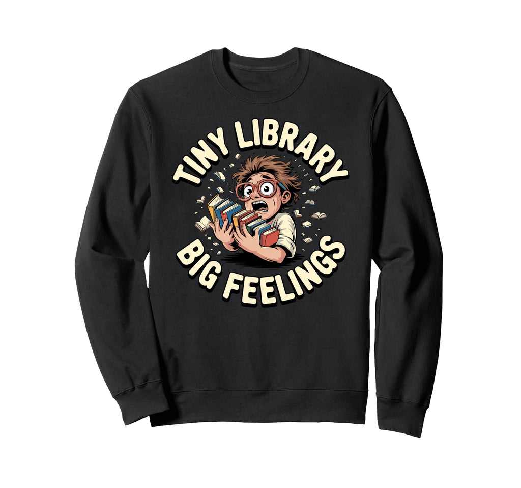 Tiny Library Librarian Book Nerd Sweatshirt - Custom Art Print for Adults - T-Shirt, Sweatshirt, Hoodie