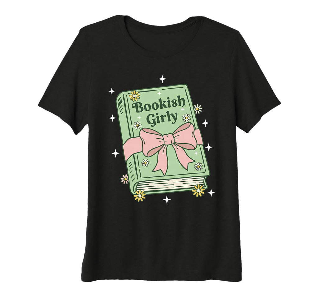 Womens Bookish Girly Pastel Bow T-Shirt - Unique Graphic Men Women - T-Shirt, Sweatshirt, Hoodie