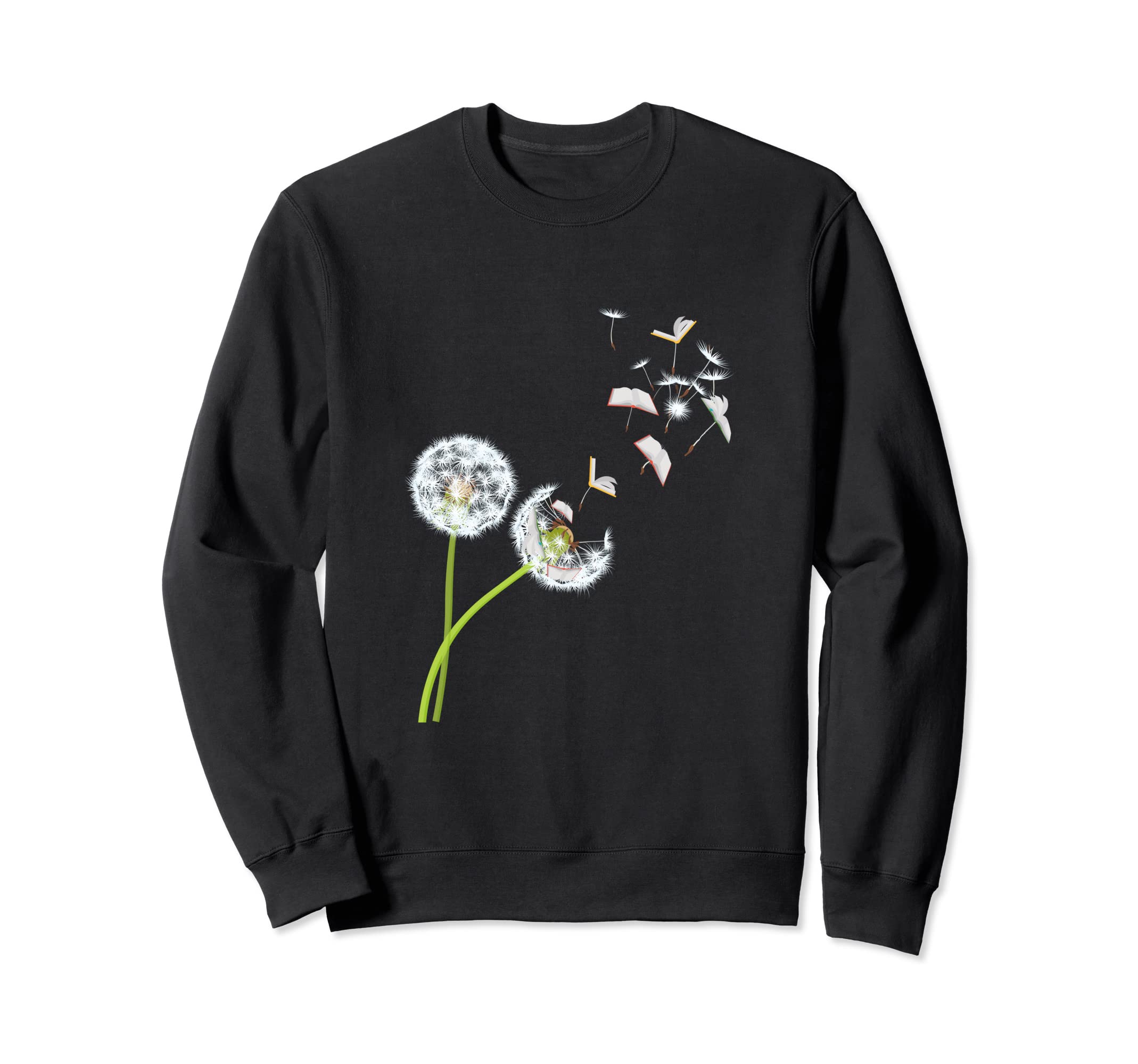 Dandelion Book Lover Gift Bibliophile Sweatshirt - Unique Graphic Unisex - T-Shirt, Sweatshirt, Hoodie