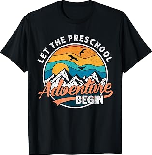 Let The Preschool Adventure Begin Back to School Teacher Kid T-Shirt Unisex T-shirt, Sweatshirt, Hoodie, Long Sleeve Tee - T-Shirt, Sweatshirt, Hoodie