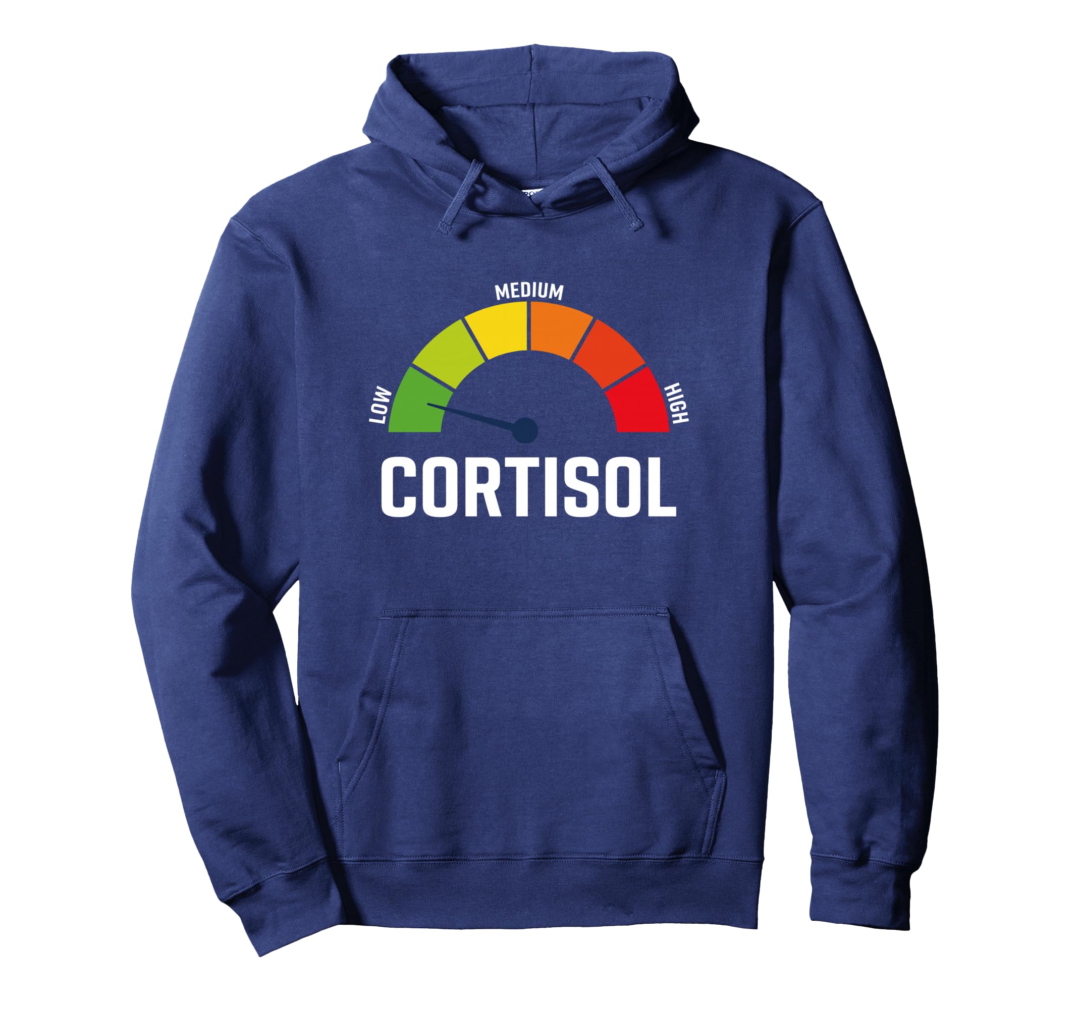 Low Cortisol Meter Relaxed Mental Hoodie - Unique Graphic for Adults - T-Shirt, Sweatshirt, Hoodie