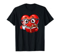 Funny Book Valentines Heart Coffee T-Shirt - Custom Art Print Men Women - T-Shirt, Sweatshirt, Hoodie