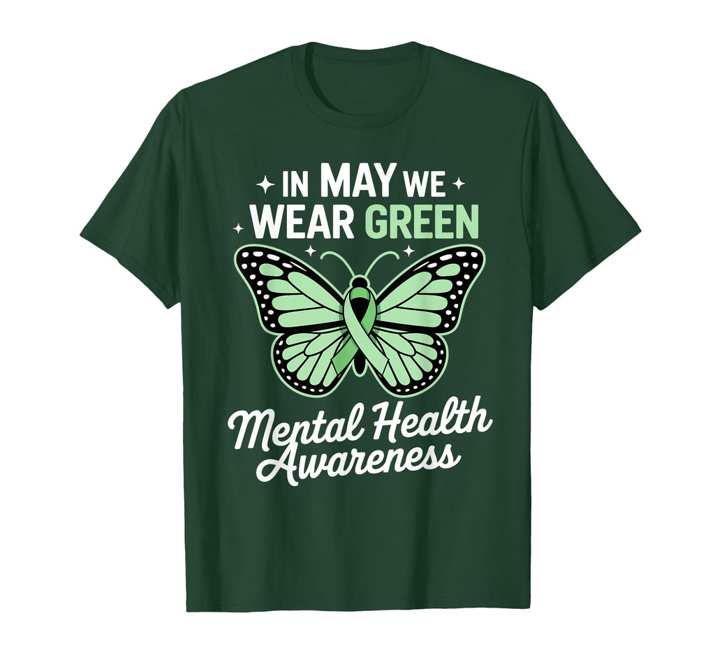 May We Wear Green Mental Health T-Shirt - Graphic Print for Adults - T-Shirt, Sweatshirt, Hoodie