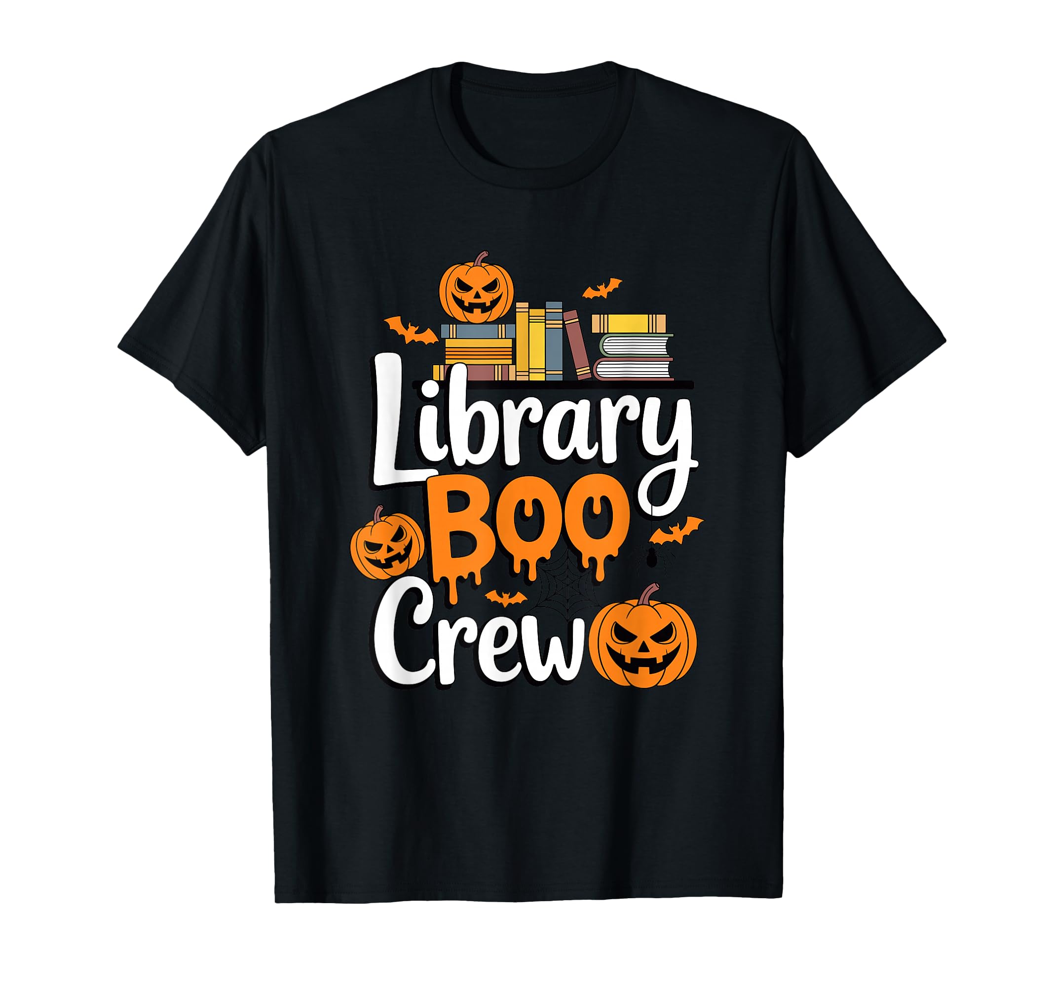 Library Boo Crew Halloween Books And T-Shirt - Minimalist Print Men Women - T-Shirt, Sweatshirt, Hoodie