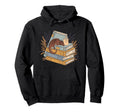 Cozy Book Dragon Candle And Lavender Stack Hoodie - Minimalist Print Unisex - T-Shirt, Sweatshirt, Hoodie