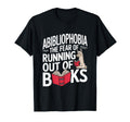 Abibliophobia Funny Llama Reading T-Shirt - Minimalist Print Men Women - T-Shirt, Sweatshirt, Hoodie
