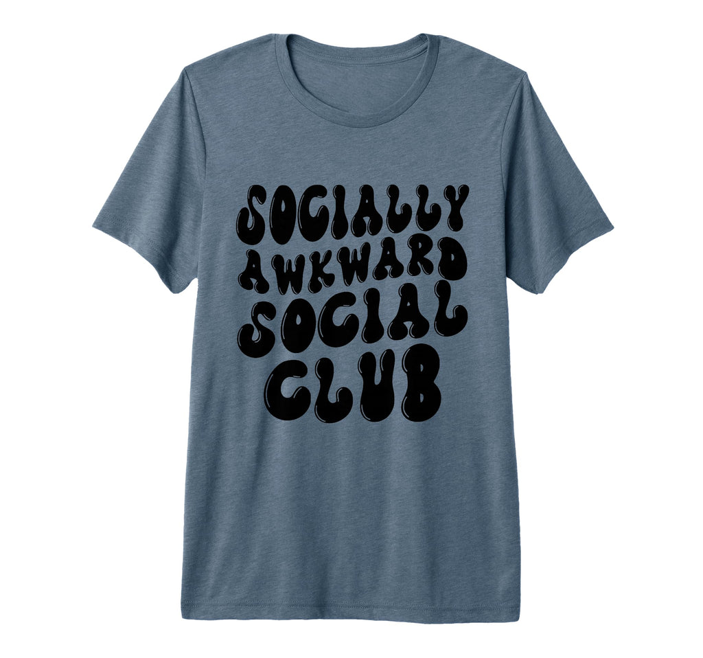 Social Awkward Social Club Anxiety T-Shirt - Minimalist Print for Adults - T-Shirt, Sweatshirt, Hoodie