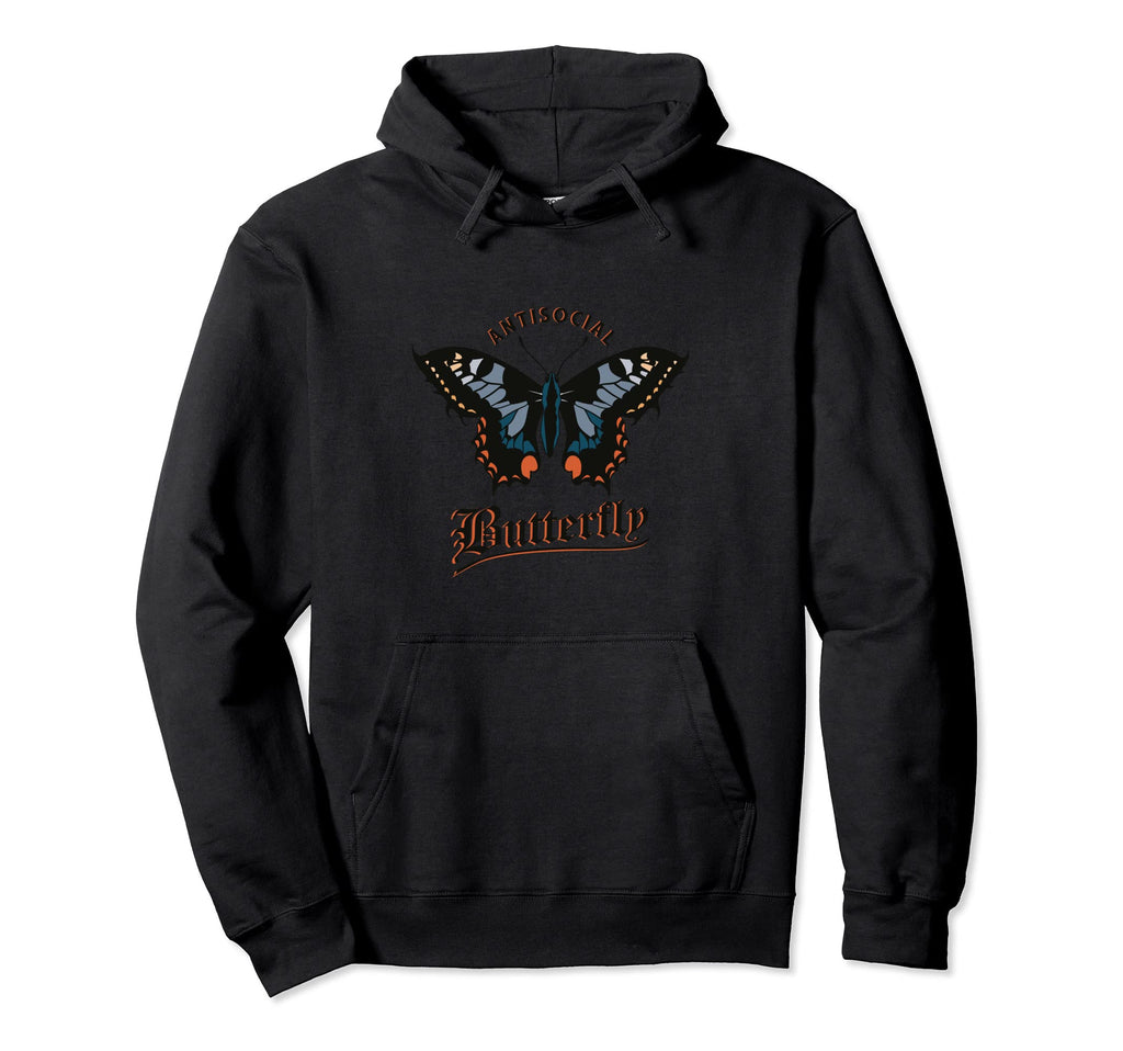 Antisocial Butterfly Hoodie - Trendy Graphic for Adults - T-Shirt, Sweatshirt, Hoodie