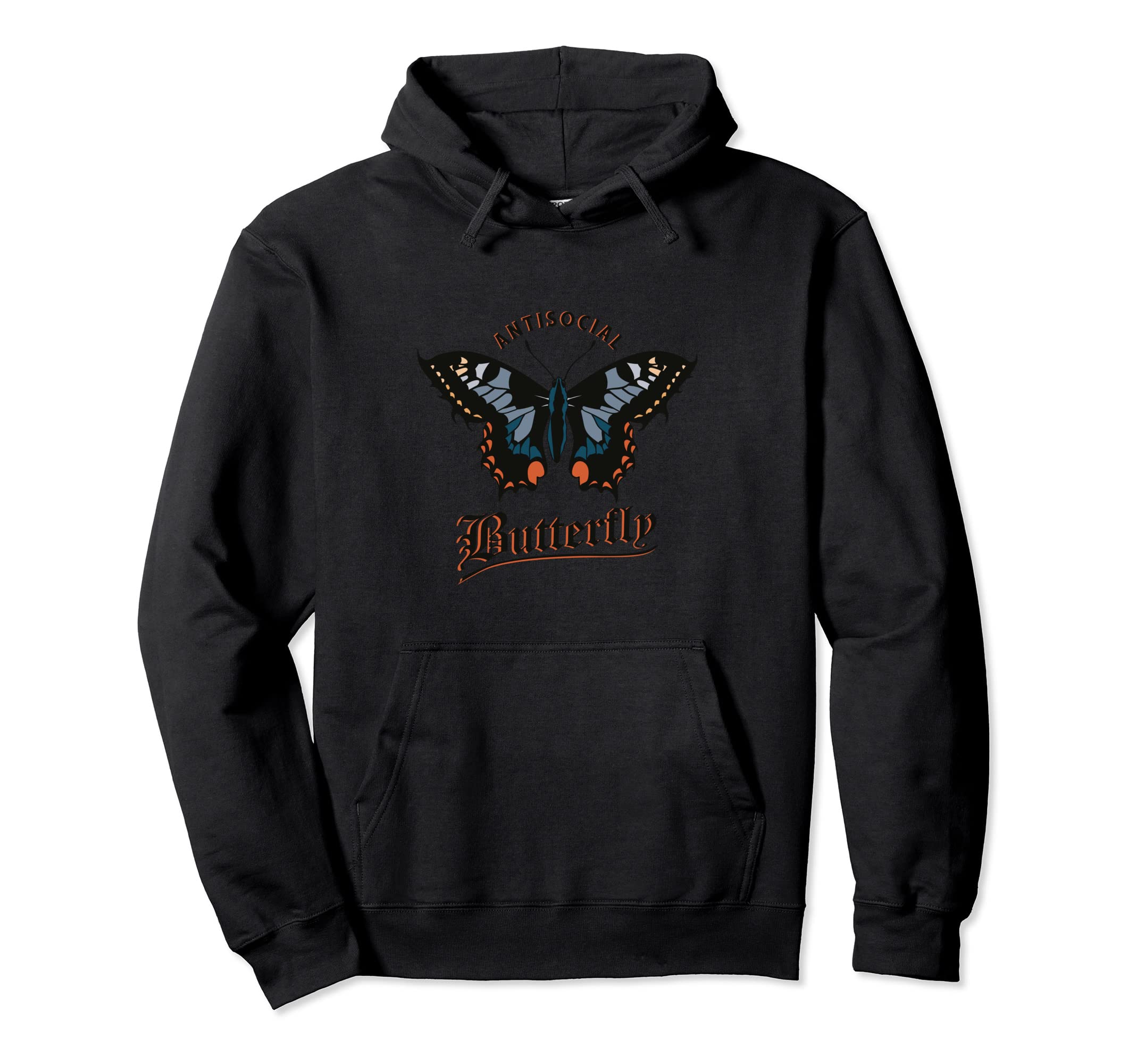 Antisocial Butterfly Hoodie - Trendy Graphic for Adults - T-Shirt, Sweatshirt, Hoodie
