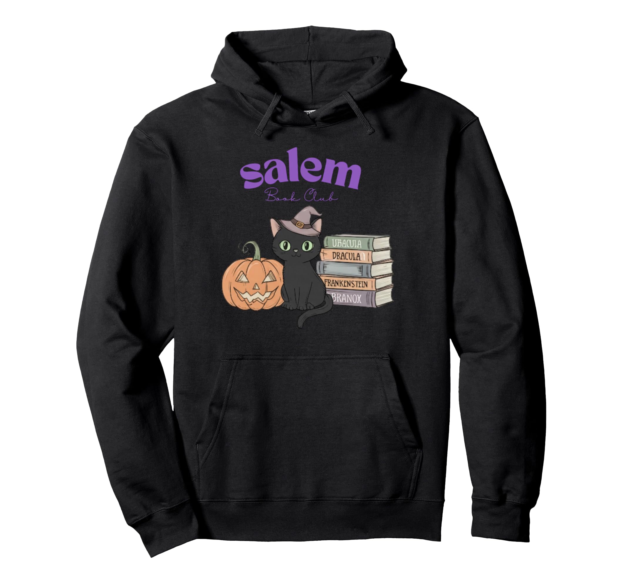 Whimsy Witch Salem Cat Book Club Hoodie - Streetwear Style for Adults - T-Shirt, Sweatshirt, Hoodie